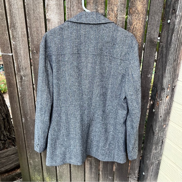 Pendleton Men’s 100% Virgin Wool Gray & Black Tweed Blazer Sz M - Picture 10 of 16